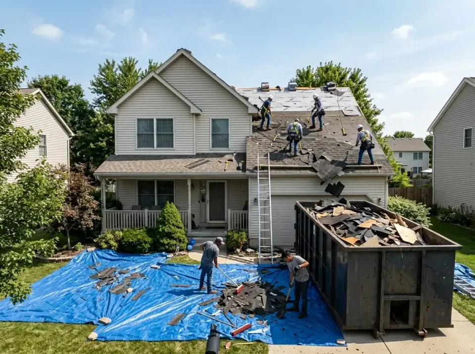 roof-replacement-debris-remova-004 — frequently asked questions, Cheapest Dumpster Rentals in Springfield, IL